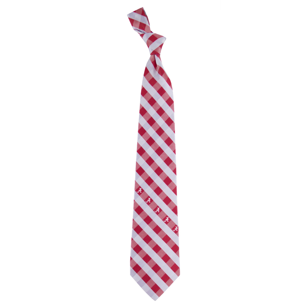  Alabama Crimson Tide Check Style Neck Tie