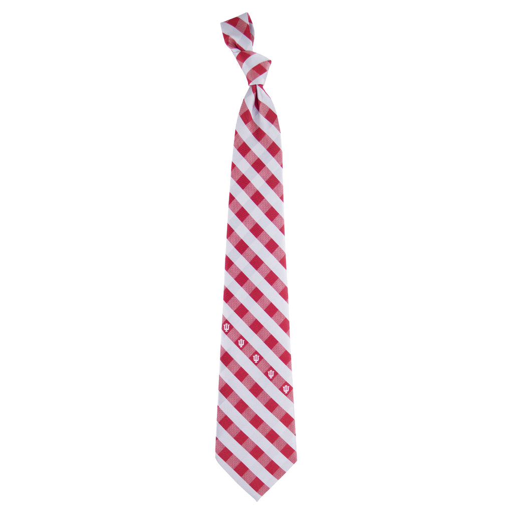  Indiana Hoosiers Check Style Neck Tie