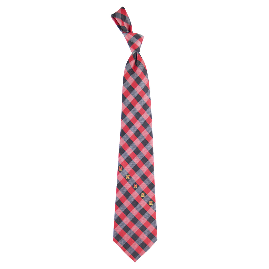  Maryland Terrapins Check Style Neck Tie