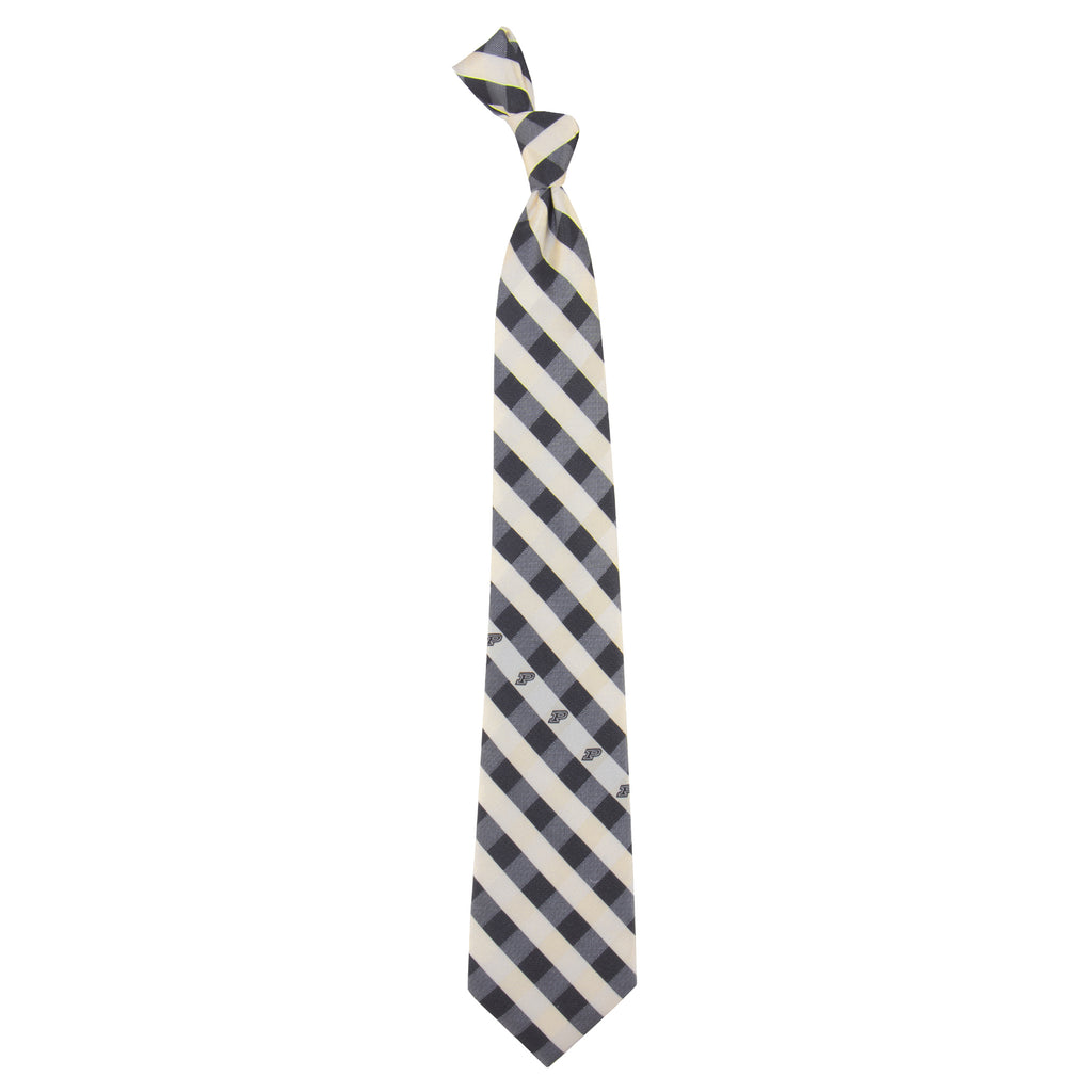  Purdue Boilermakers Check Style Neck Tie