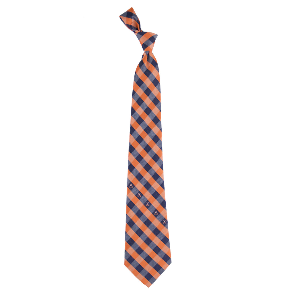  Virginia Cavaliers Check Style Neck Tie