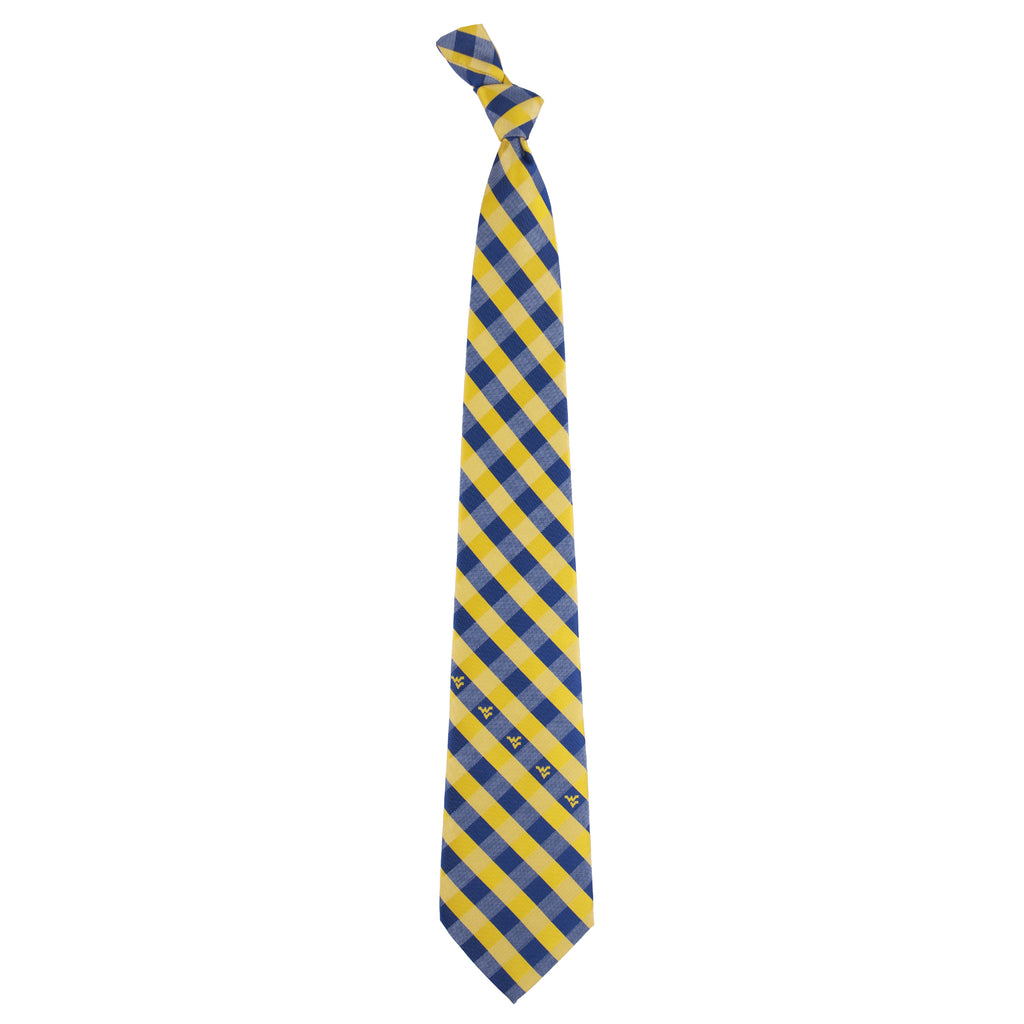  West Virginia Mountaineers Check Style Neck Tie