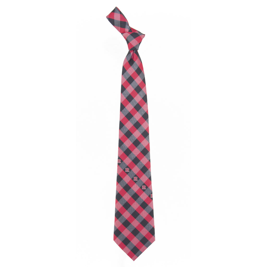  Rutgers Scarlet Knights Check Style Neck Tie