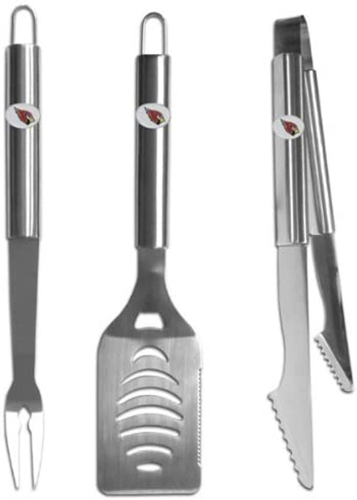 Arizona Cardinals Utensil Set Grilling BBQ Stainless Steel 3 Piece