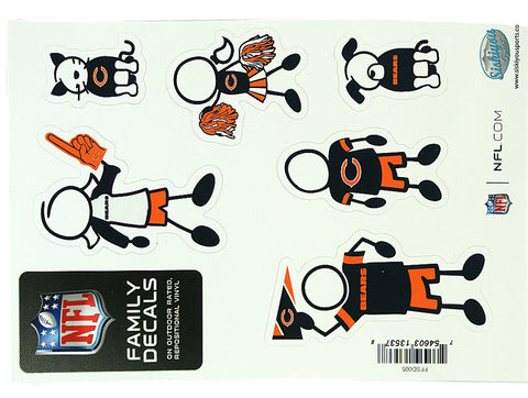 Chicago Bears Decal 5x7 Family Sheet