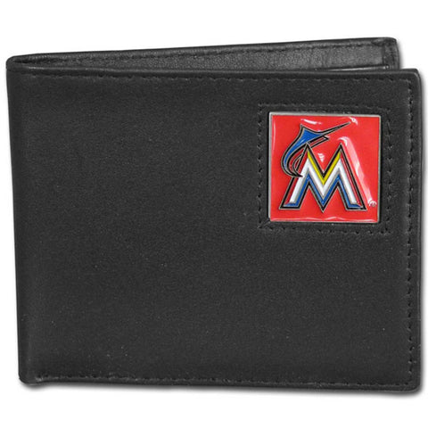 Miami Marlins Wallet Bi Fold Leather CO