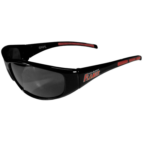 Calgary Flames Sunglasses Wrap Style Special Order