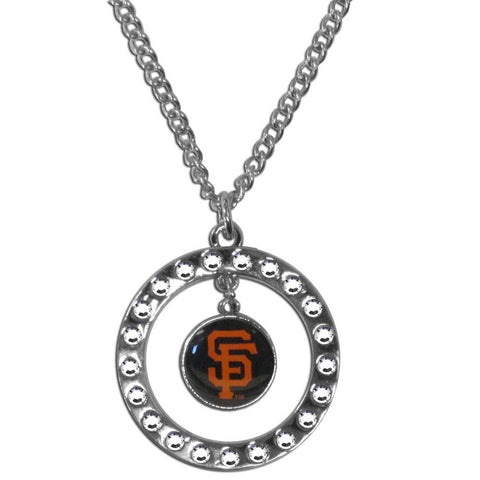 San Francisco Giants Necklace Chain Rhinestone Hoop 
