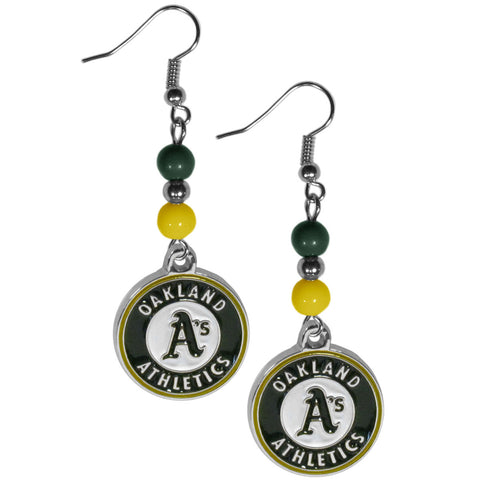 Oakland Athletics Earrings Dangle Style 