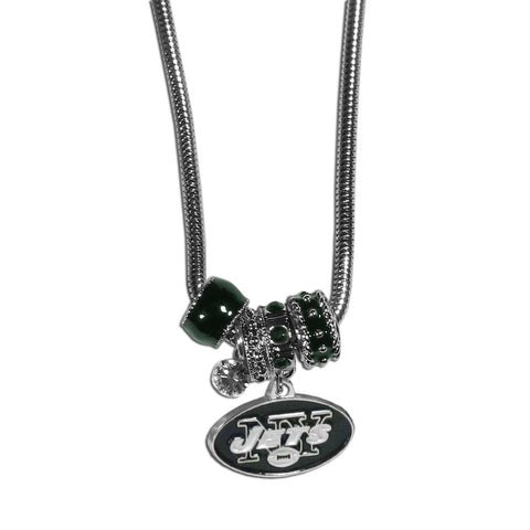 New York Jets Necklace Euro Bead Style Special Order