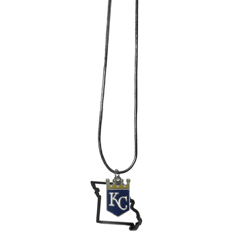 Kansas City Royals Necklace Chain with State Shape Charm 