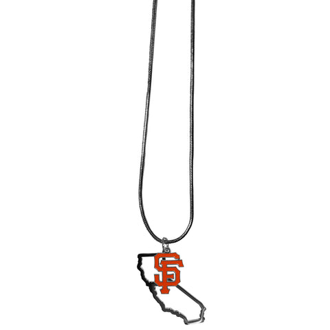 San Francisco Giants Necklace Chain with State Shape Charm 