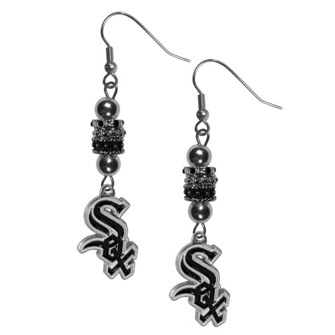 Chicago White Sox Earrings Fish Hook Post Euro Style 