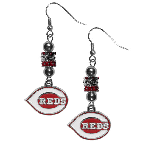 Cincinnati Reds Earrings Fish Hook Post Euro Style 