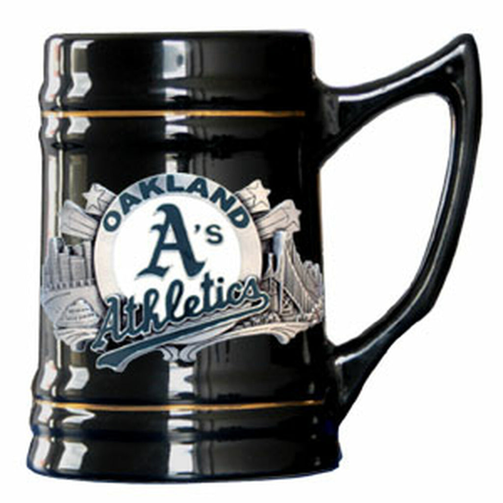 Oakland Athletics Stein 18oz Black 