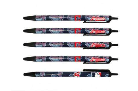 Cleveland Indians Pens Click Style 5 Pack Special Order