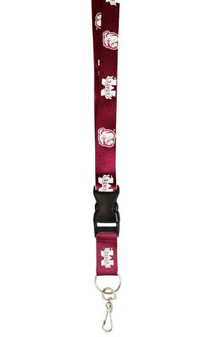 Mississippi State Bulldogs Lanyard Breakaway with Key Ring Style Special Order