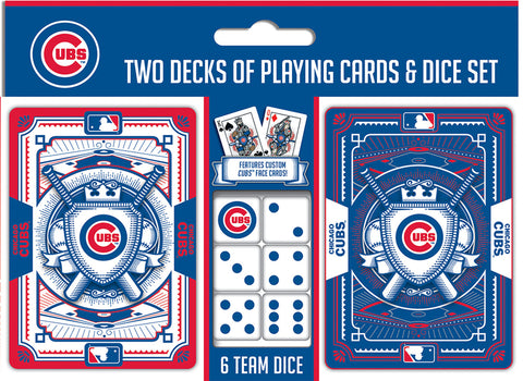 Chicago Cubs Playing Cards and Dice Set