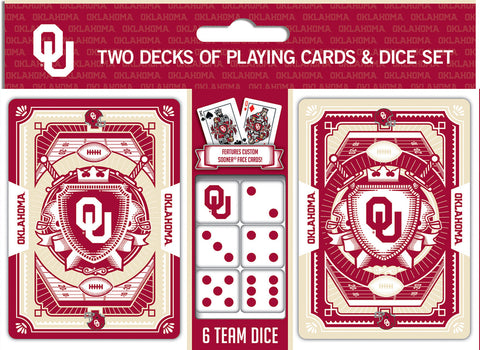 Oklahoma Sooners Playing Cards and Dice Set
