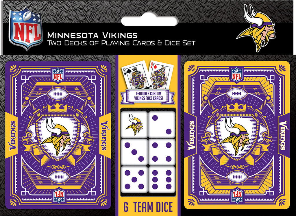 Minnesota Vikings Playing Cards and Dice Set