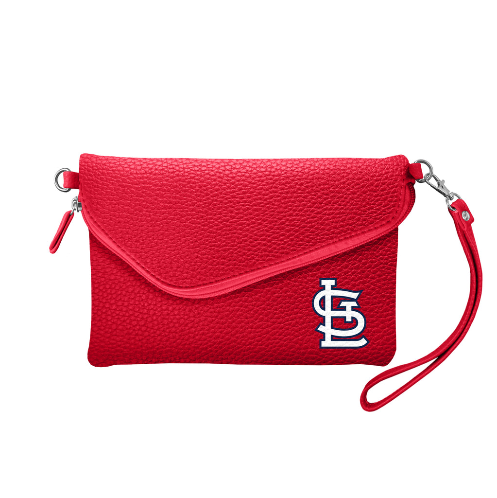 St. Louis Cardinals Fold Over Crossbody Pebble - Light Red