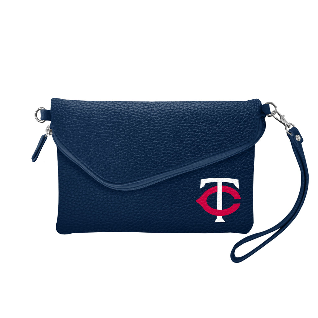 Minnesota Twins Fold Over Crossbody Pebble - NAVY