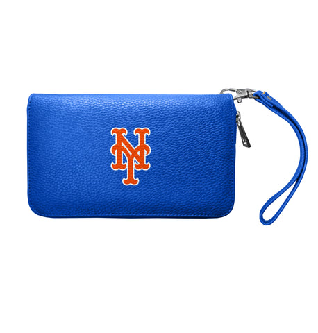 New York Mets Zip Organizer Wallet Pebble - Royal