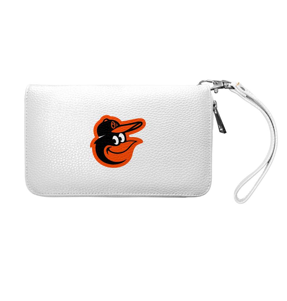 Baltimore Orioles Zip Organizer Wallet Pebble - White
