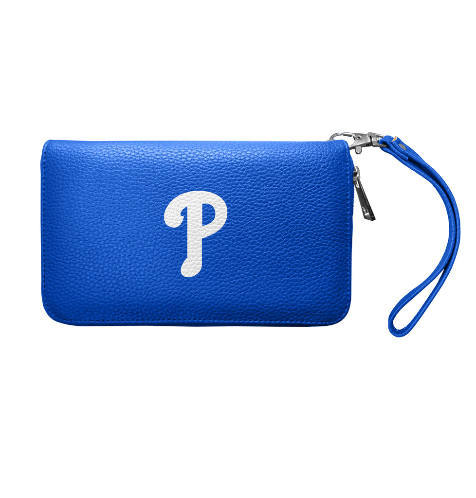 Philadelphia Phillies Zip Organizer Wallet Pebble - Royal