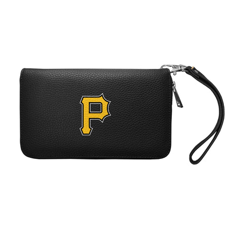 Pittsburgh Pirates Zip Organizer Wallet Pebble - Black