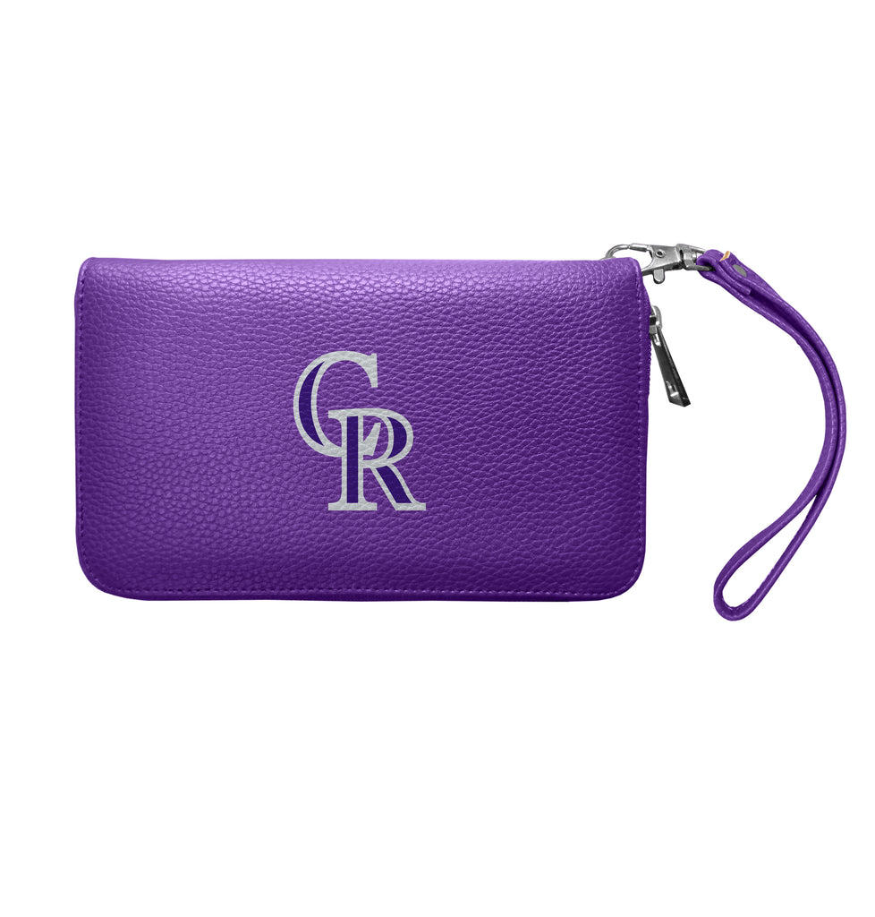 Colorado Rockies Zip Organizer Wallet Pebble - Purple