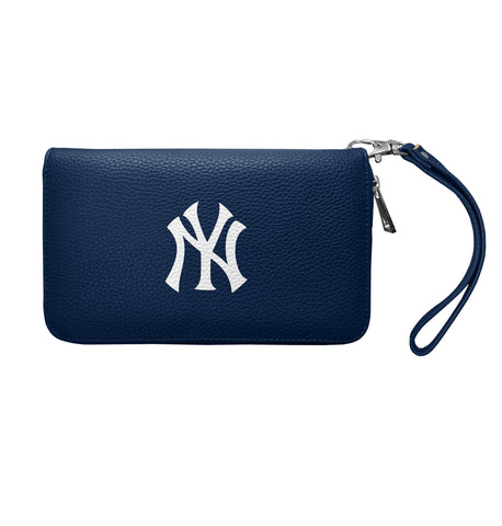 New York Yankees Zip Organizer Wallet Pebble - NAVY