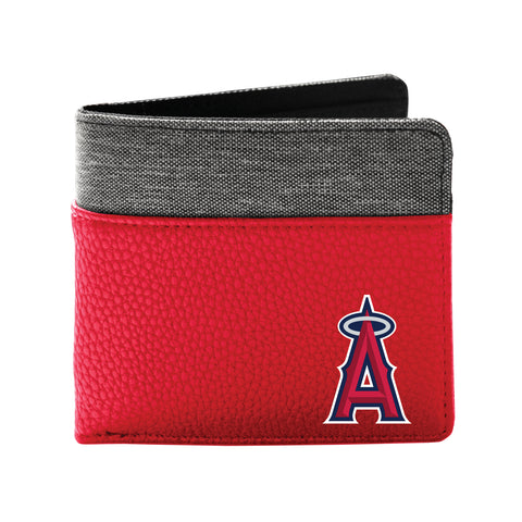 Los Angeles Angels Pebble Bifold Wallet - Light Red