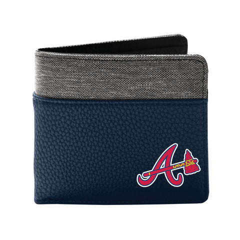 Atlanta Braves Pebble Bifold Wallet - NAVY