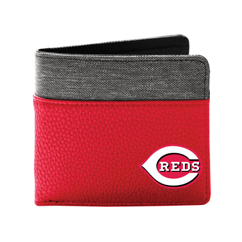Cincinnati Reds Pebble Bifold Wallet - Light Red