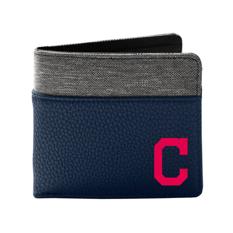 Cleveland Indians Pebble Bifold Wallet - NAVY