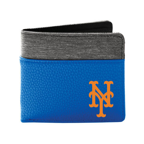 New York Mets Pebble Bifold Wallet - Royal