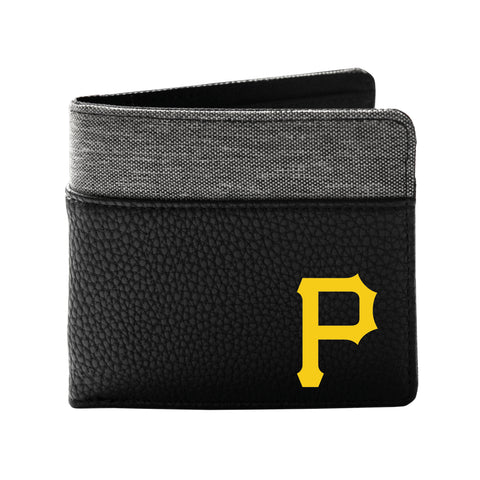 Pittsburgh Pirates Pebble Bifold Wallet - Black