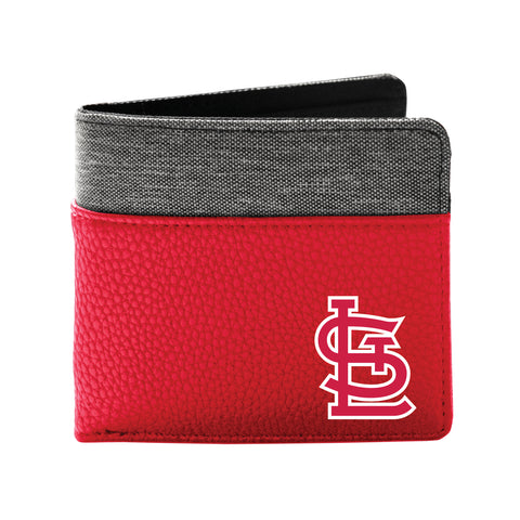 St. Louis Cardinals Pebble Bifold Wallet - Light Red