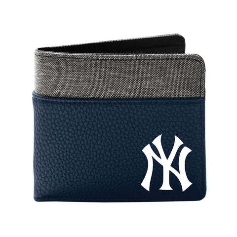 New York Yankees Pebble Bifold Wallet - NAVY