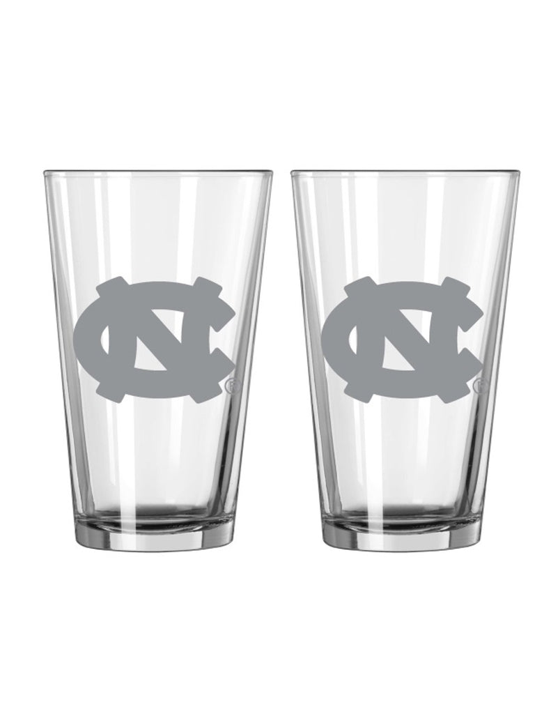 North Carolina Tar Heels Glass Pint Frost Design 2 Piece Set