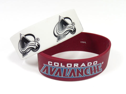 Colorado Avalanche Bracelets 2 Pack Wide Special Order
