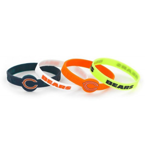 Chicago Bears Bracelets 4 Pack Silicone Special Order