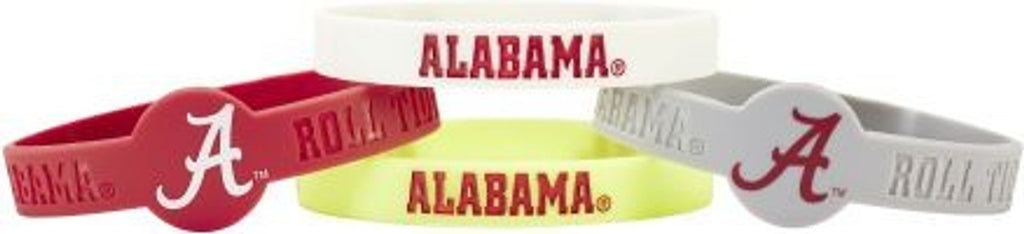 Alabama Crimson Tide Bracelets 4 Pack Silicone Special Order