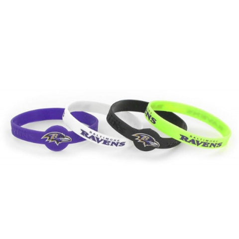 Baltimore Ravens Bracelets 4 Pack Silicone Special Order