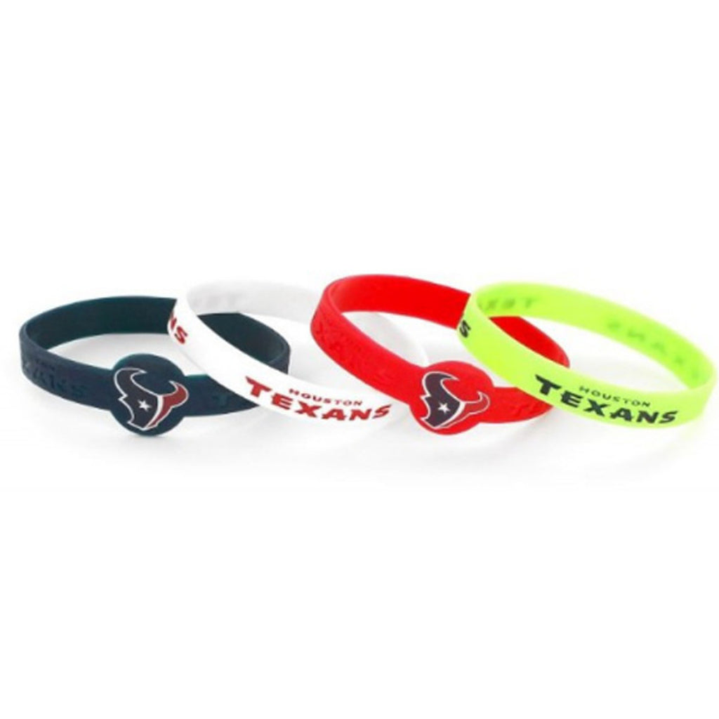 Houston Texans Bracelets 4 Pack Silicone Special Order