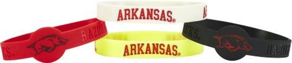 Arkansas Razorbacks Bracelets 4 Pack Silicone Special Order