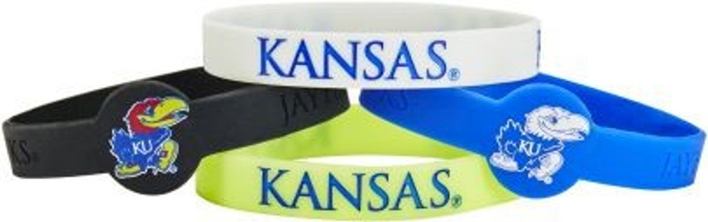 Kansas Jayhawks Bracelets 4 Pack Silicone Special Order