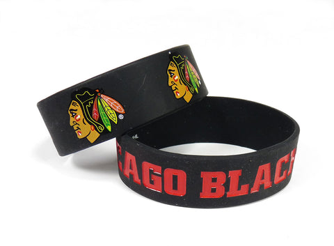 Chicago Blackhawks Bracelets 2 Pack Wide Special Order