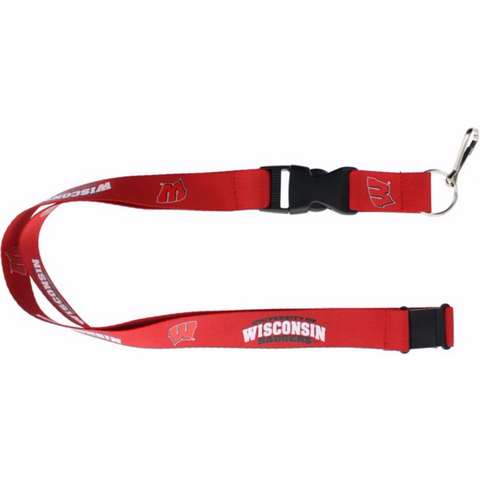 Wisconsin Badgers Lanyard Red